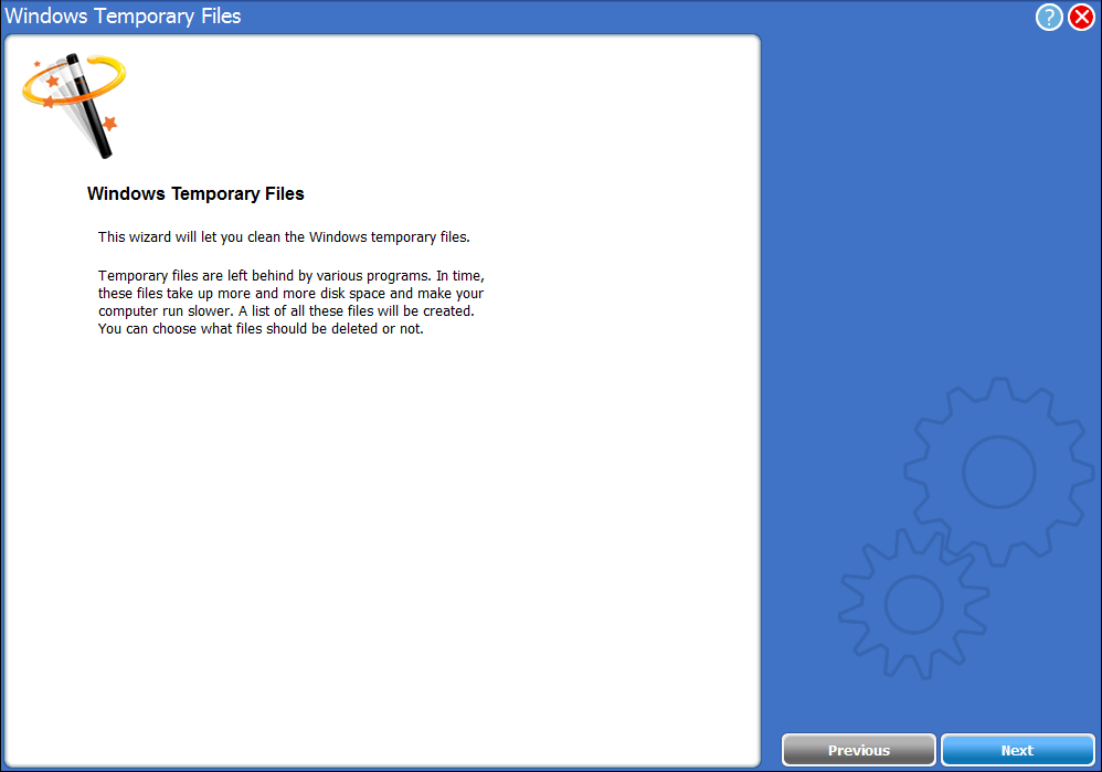 temporary files screenshot